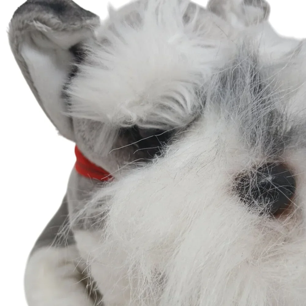 FAO Schwarz Schnauzer Dog Plush 13" Stuffed Animal w/ Scarf #D-35 - Picture 11 of 13